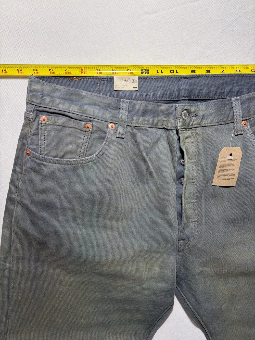Levi's Men's Straight Jeans in Washed Blue-Gray - Picture 6 of 11